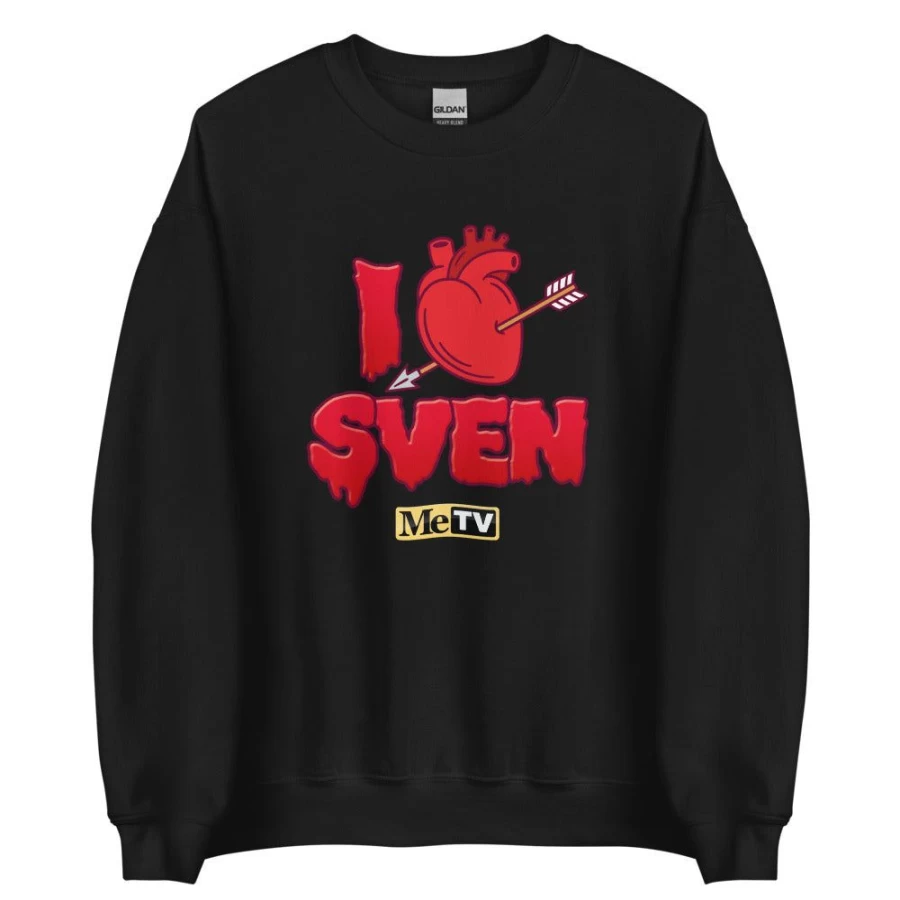 "MeTV Custom Products Unisex I Heart Sven Sweatshirt - Trendy & Comfortable Pullover"