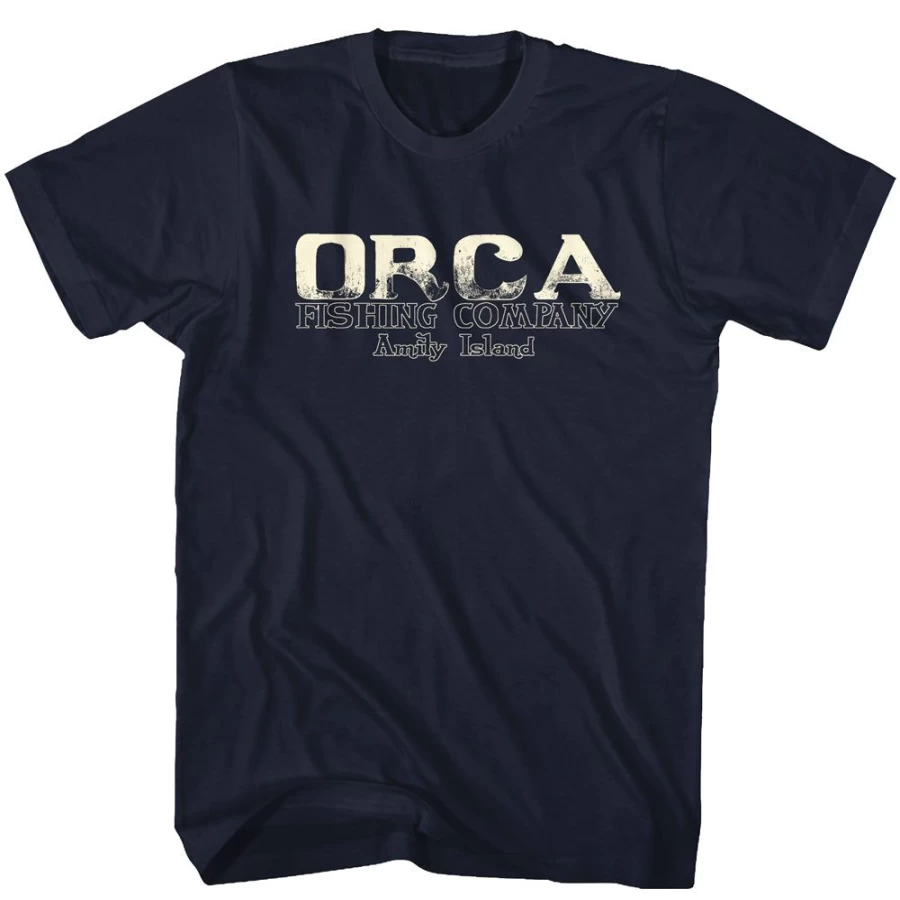 MeTV Custom Brands Unisex Jaws Orca Fishing Co. T-Shirt - Shark & Whale Design