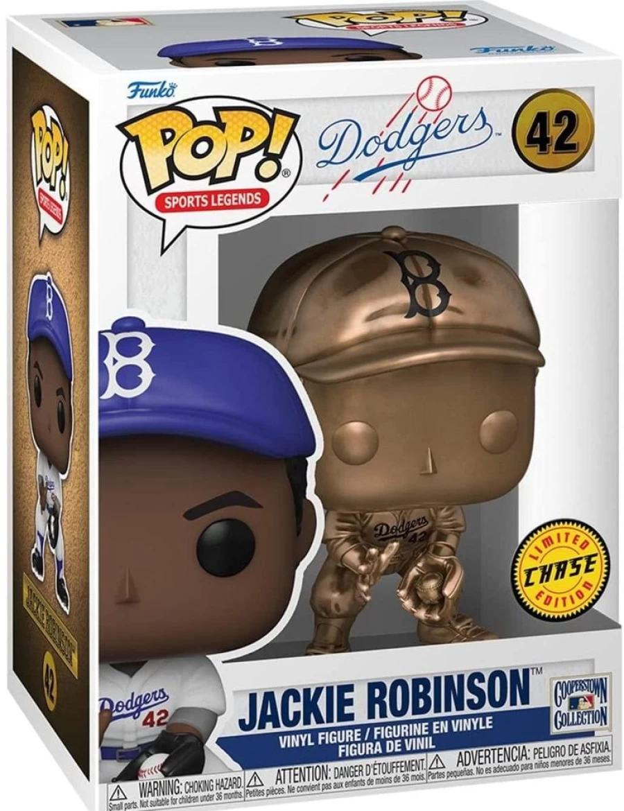 "Toynk Exclusive Funko Pop! MLB LA Dodgers Jackie Robinson Chase Figure - Collectible Vinyl Icon"