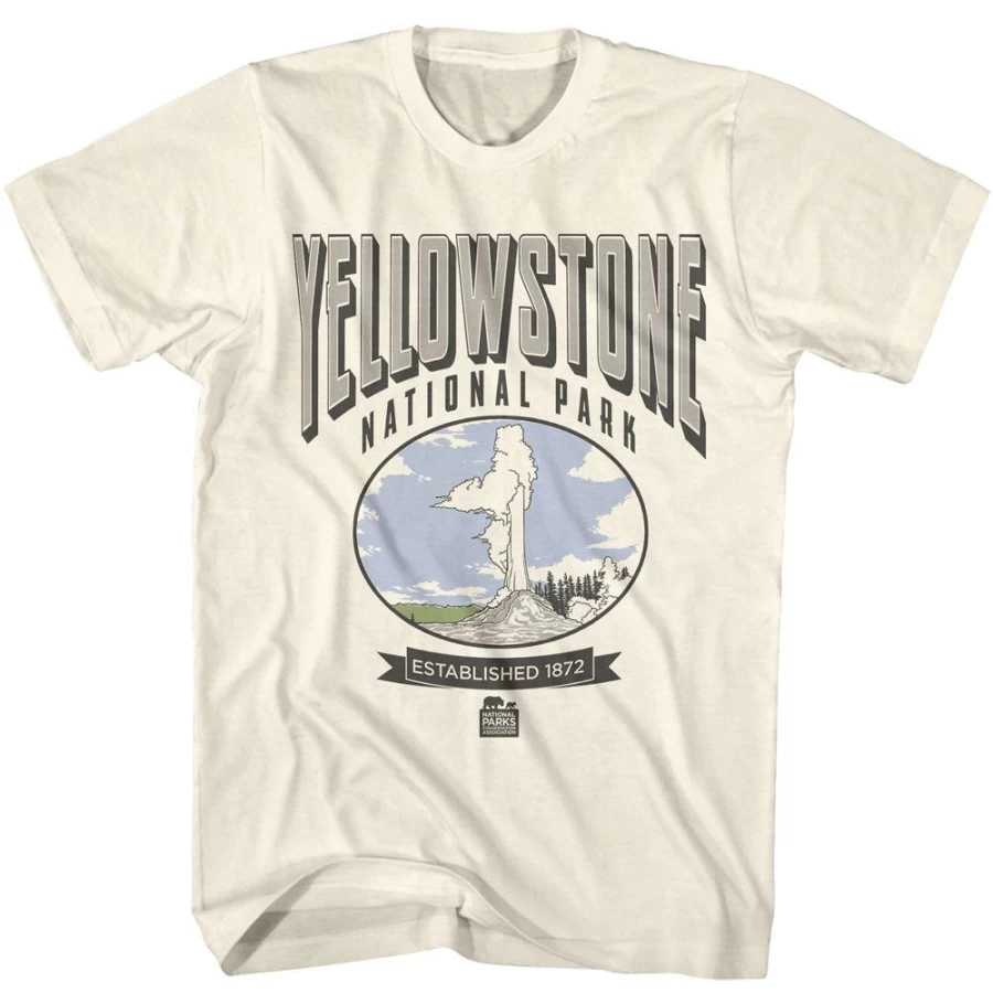 "MeTV Custom Brands Unisex Yellowstone National Park Est. 1872 Vintage T-Shirt"