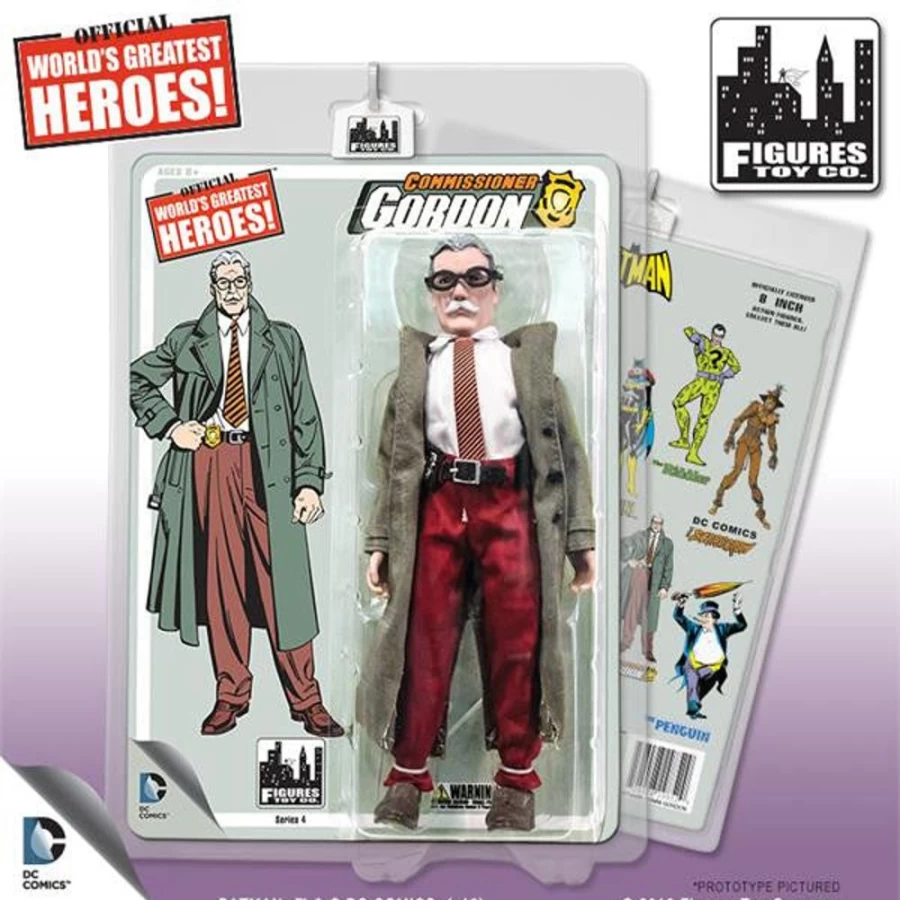 MeTV Figures Batman Series 4: 8-Inch Retro Commissioner Gordon Action Figure Collectible