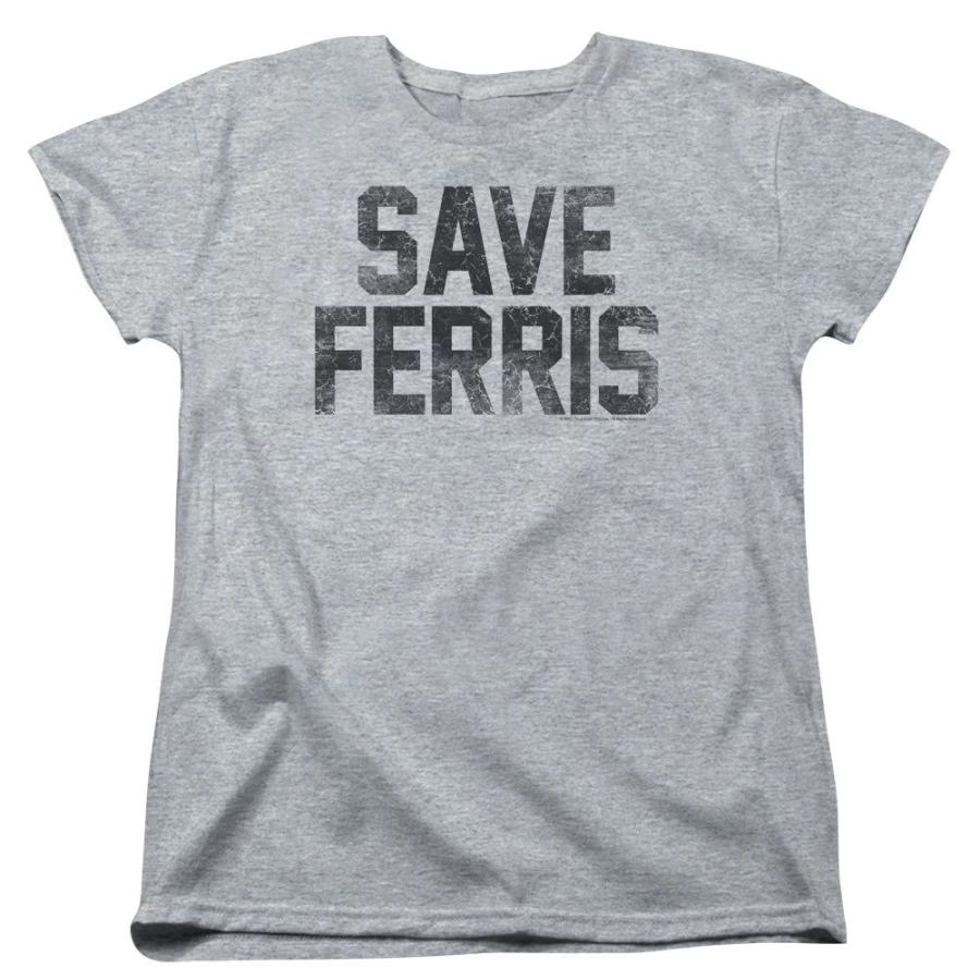 "MeTV Custom Classics Ferris Bueller's Day Off - Save Ferris Unisex Gray T-Shirt"