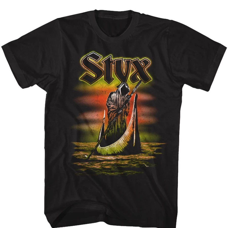 MeTV Custom Brands Styx Ferryman Vintage Inspired T-Shirt - Classic Rock Band Merchandise