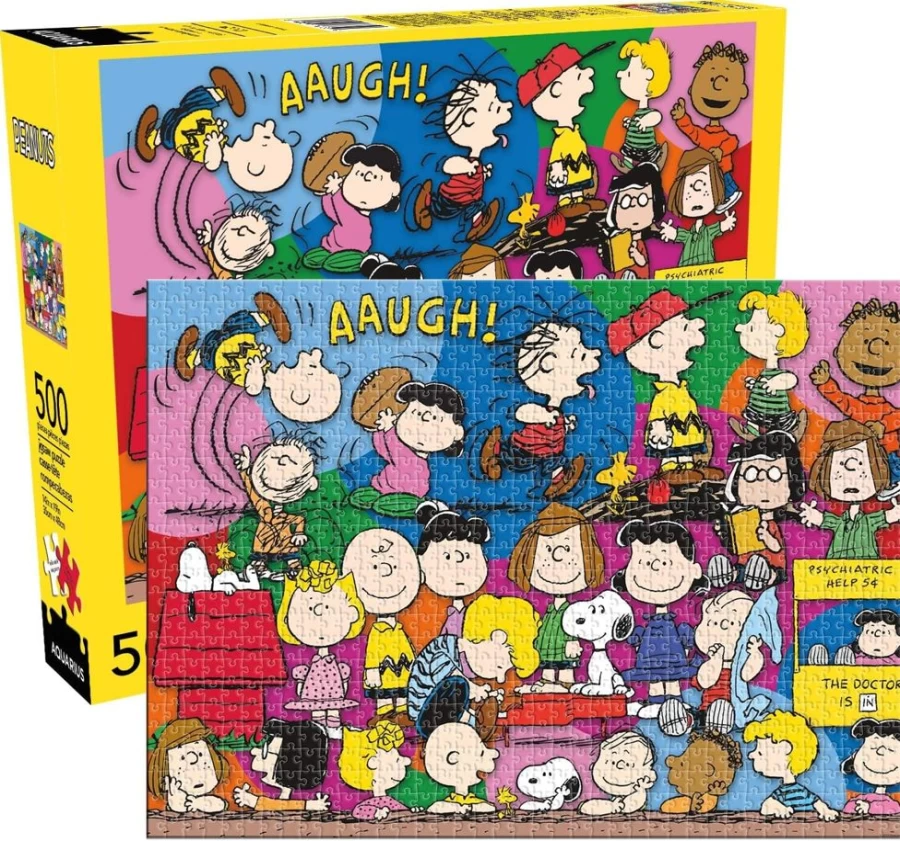 Toynk Peanuts 500-Piece Jigsaw Puzzle - Snoopy & Charlie Brown Collectible Puzzle for Adults & Kids