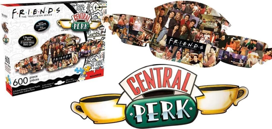 Toynk Friends TV Show Central Perk 600-Piece 2-Sided Die-Cut Jigsaw Puzzle Collage