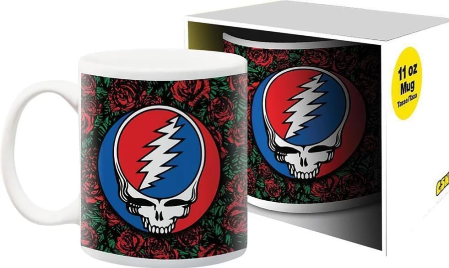 Grateful Dead Steal Your Face Logo 11oz Ceramic Coffee Mug by Toynk - Vintage Band Merch Collectible