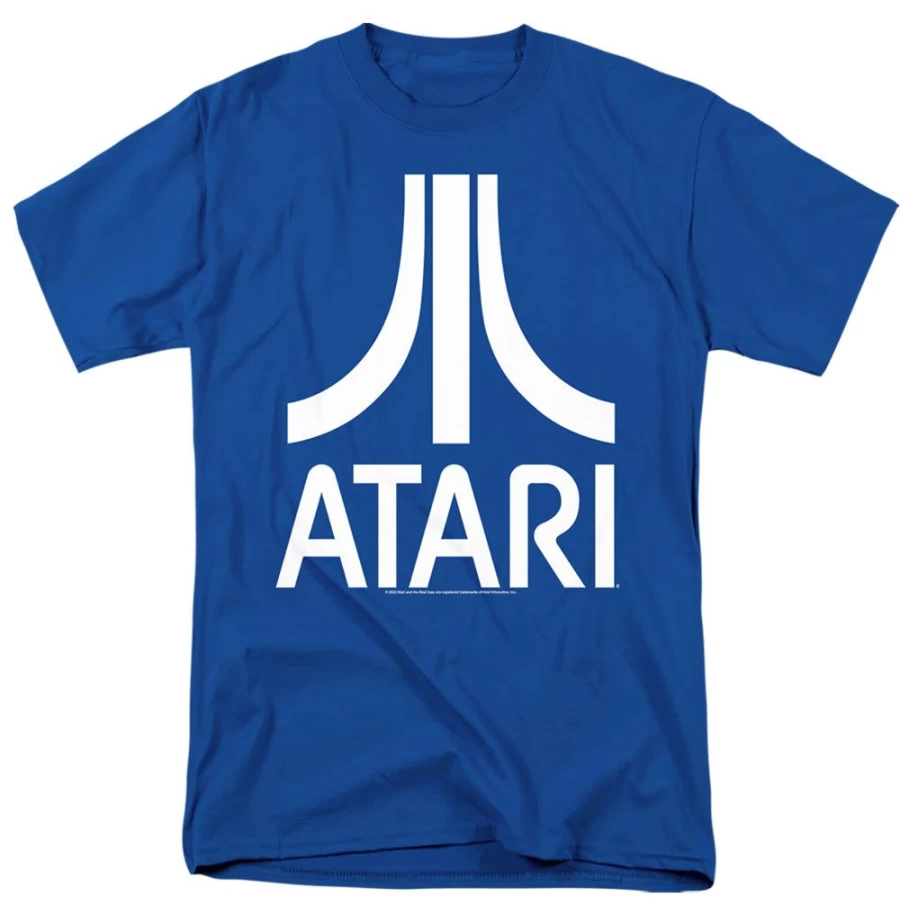 MeTV Custom Classics Unisex Atari-Inspired Blue Logo T-Shirt