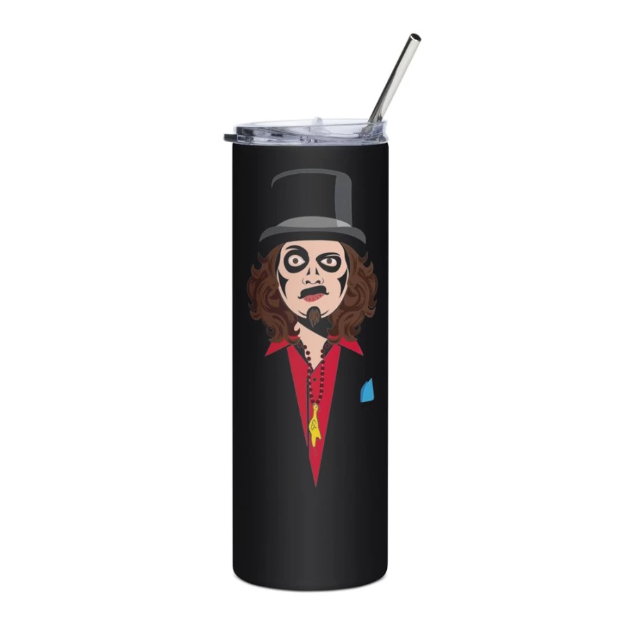 MeTV Custom Products Svengoolie 20 Oz Stainless Steel Tumbler With Straw - Insulated Travel Mug for Hot & Cold Drinks