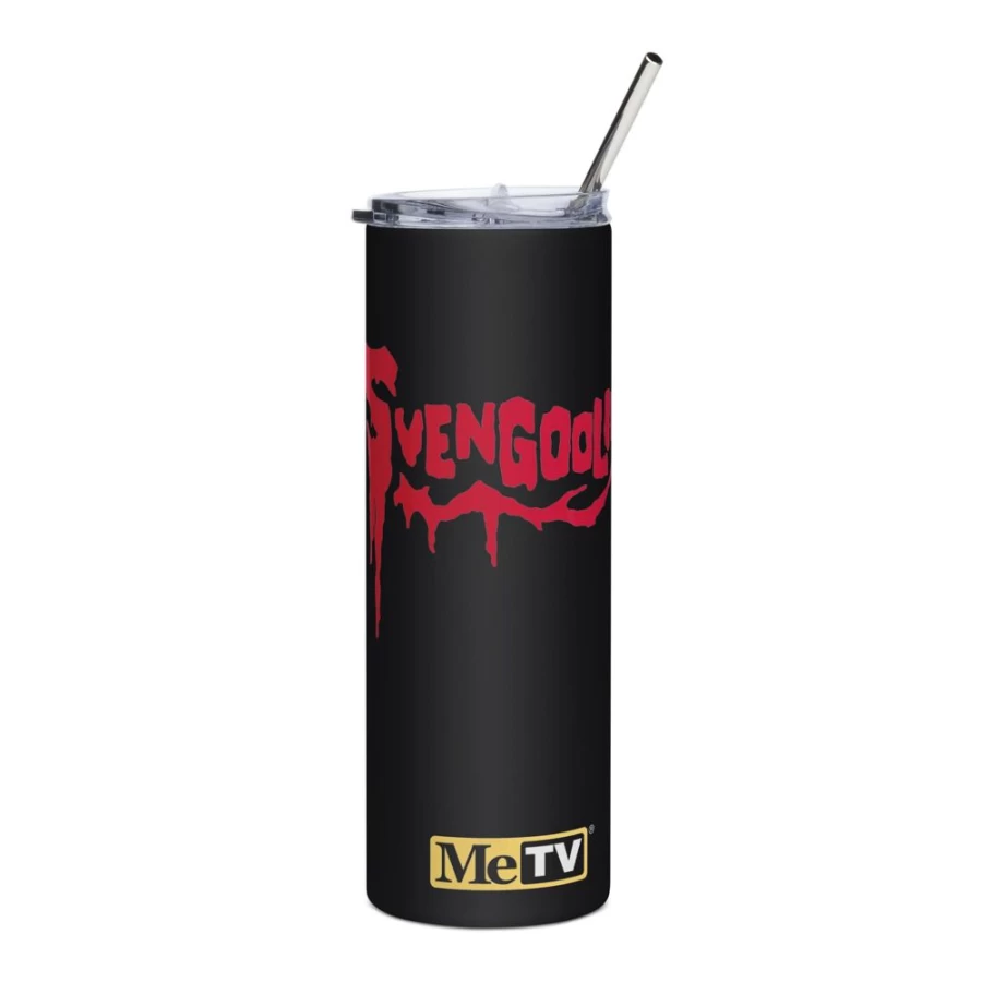 MeTV Custom Products Svengoolie 20 Oz Stainless Steel Tumbler With Straw - Insulated Travel Mug for Hot & Cold Drinks