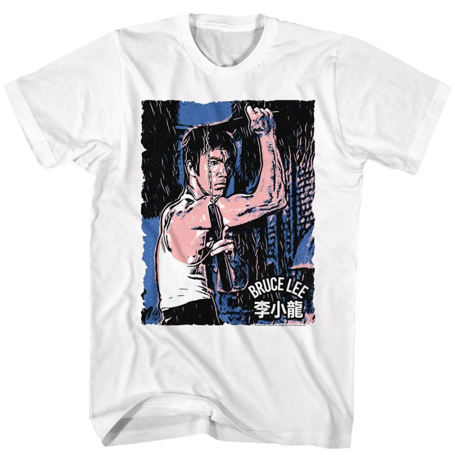 "MeTV Custom Brands Unisex Bruce Lee Sketch T-Shirt - Vintage Martial Arts Design"