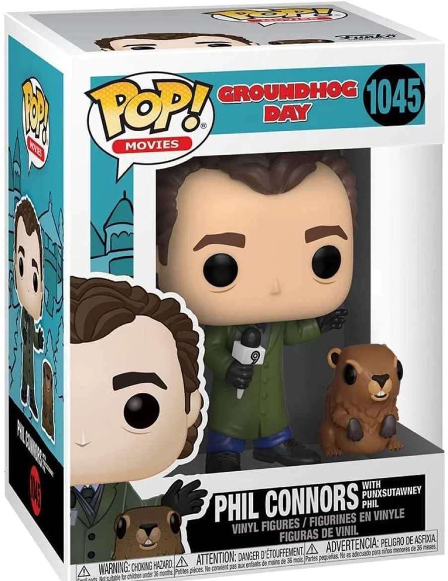 "Toynk Groundhog Day Phil Connors with Punxsutawney Phil Funko Pop! Vinyl Collectible Figure"