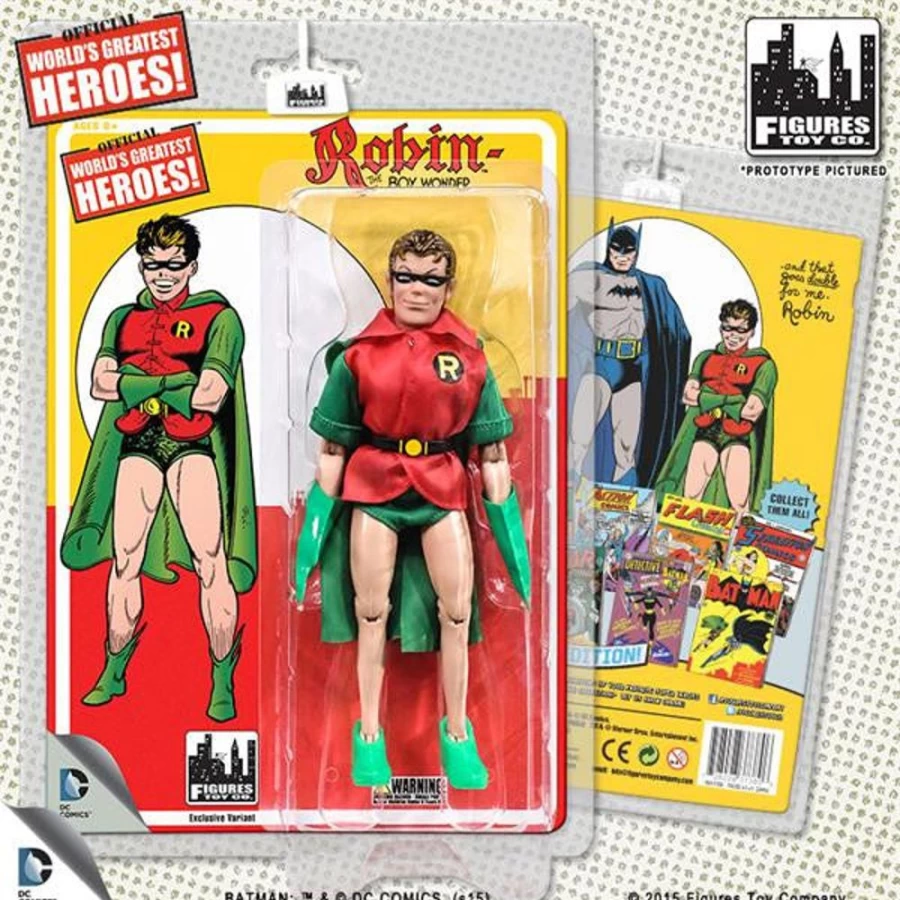 MeTV Figures DC Comics Retro First Appearances Series 1 Robin Green Cape Variant Action Figure