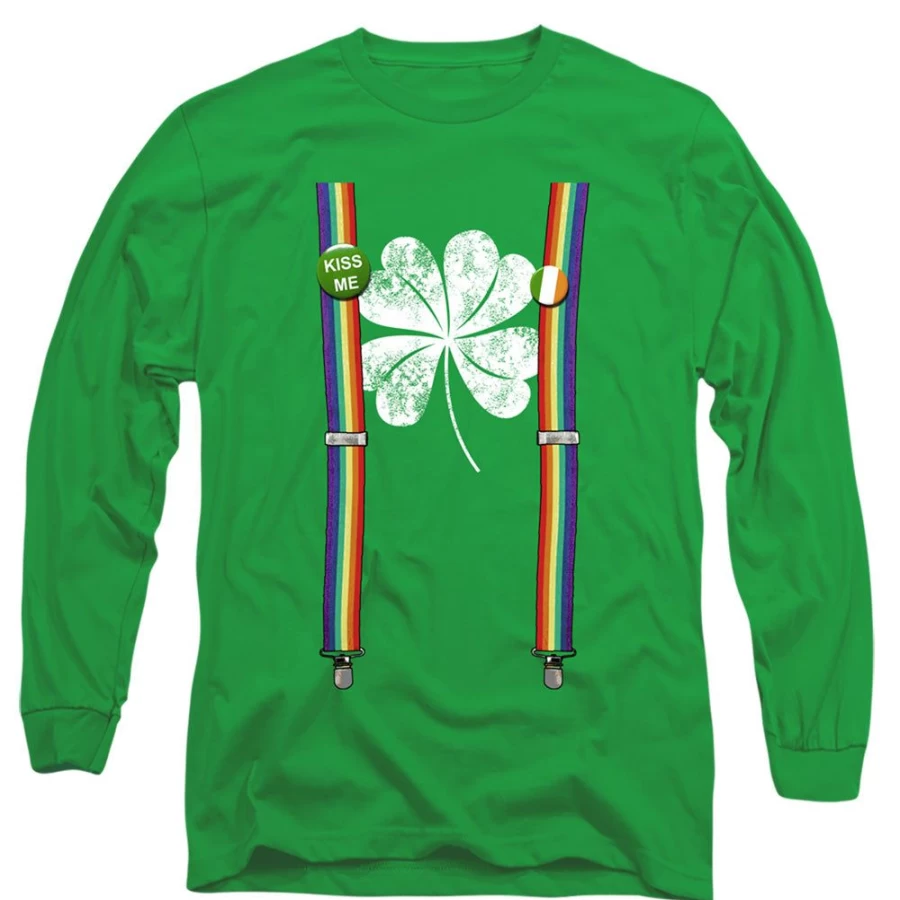 MeTV Custom Classics Unisex Lucky Suspenders Graphic Long Sleeve T-Shirt