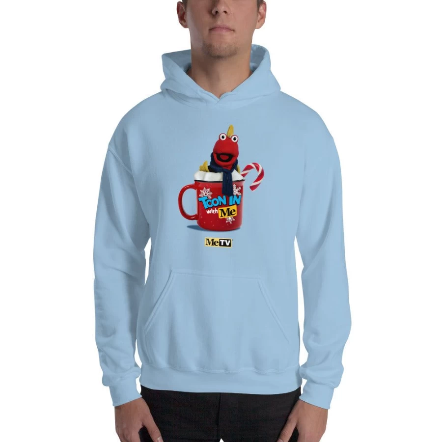 MeTV Custom Products Toony The Tuna Holiday Hoodie - Festive Cartoon Character Sweatshirt