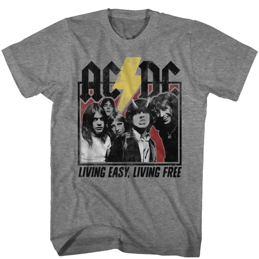 MeTV Custom Brands AC/DC Living Easy Living Free Vintage Band T-Shirt