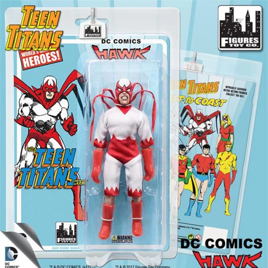 MeTV Figures Teen Titans Hawk 7-Inch Action Figure Series 2 Collectible Toy