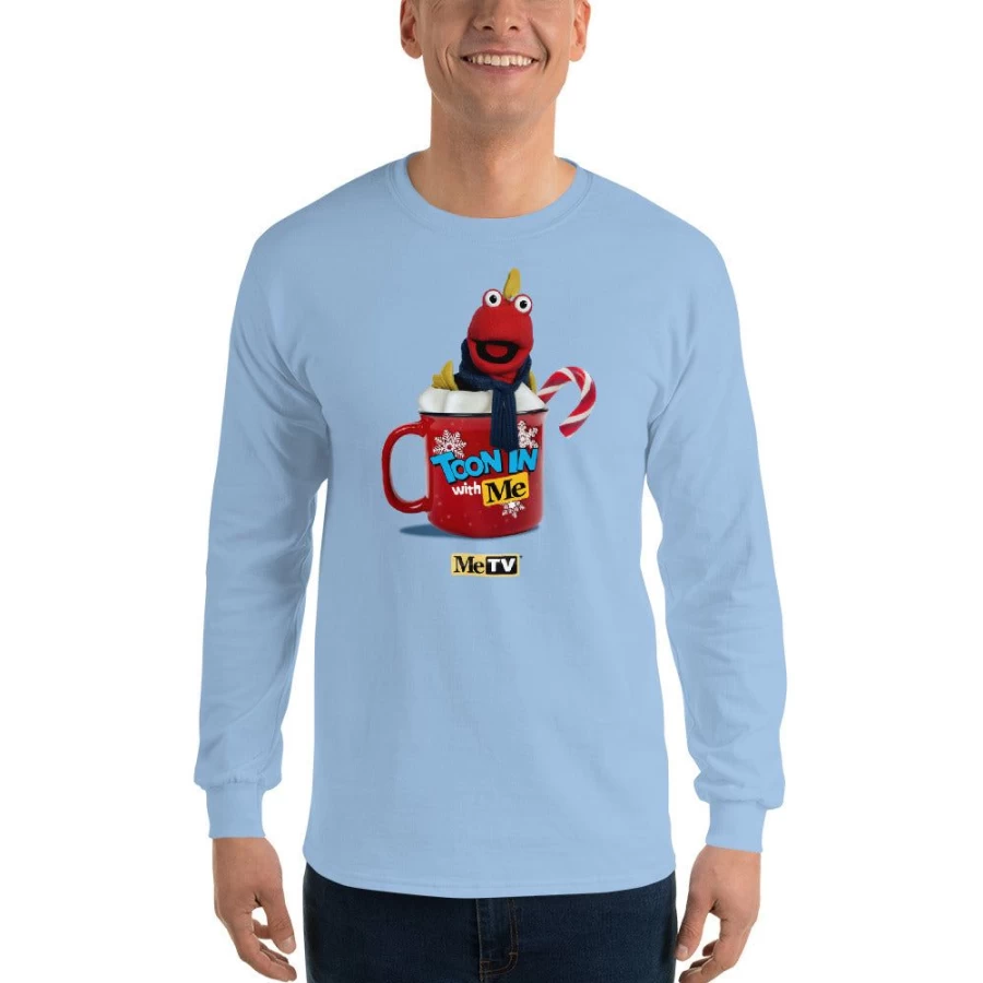 MeTV Custom Products Toony The Tuna Holiday Long-Sleeve T-Shirt - Festive Cartoon Character Apparel