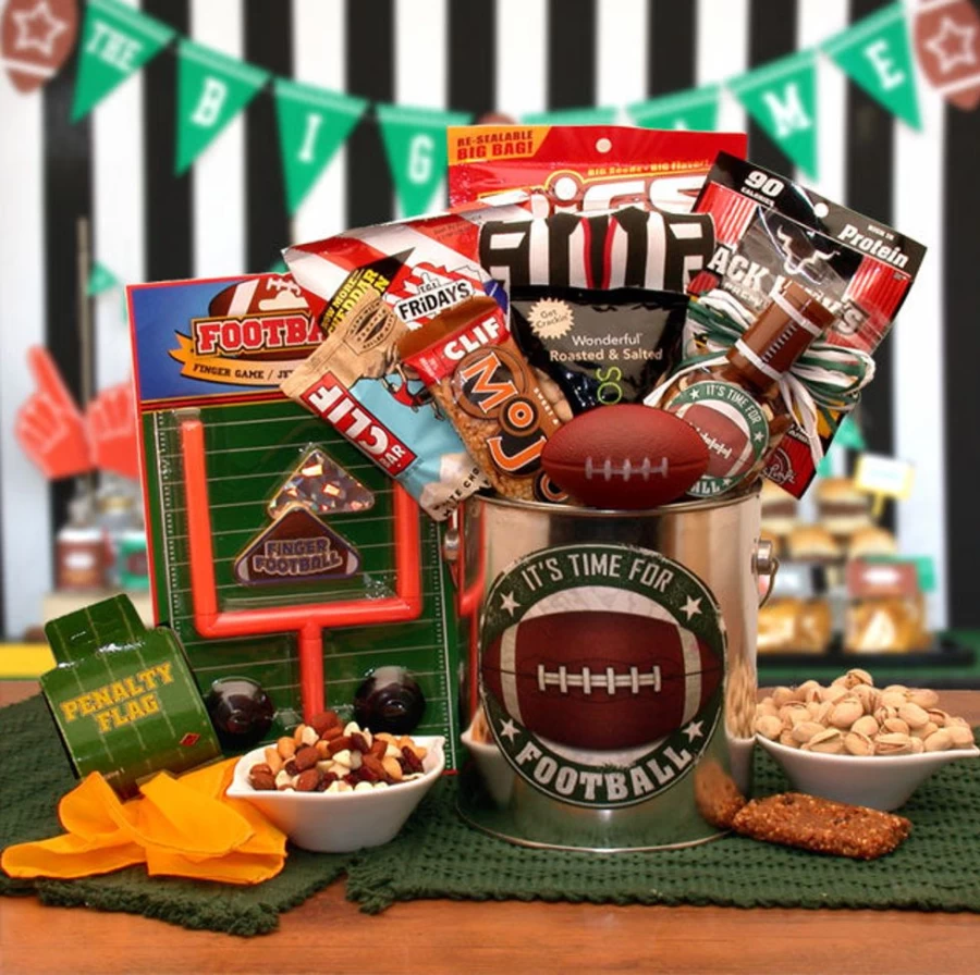 "GBDS Football Themed Gift Pail - Perfect Sports Party Favor & Fan Celebration Present"