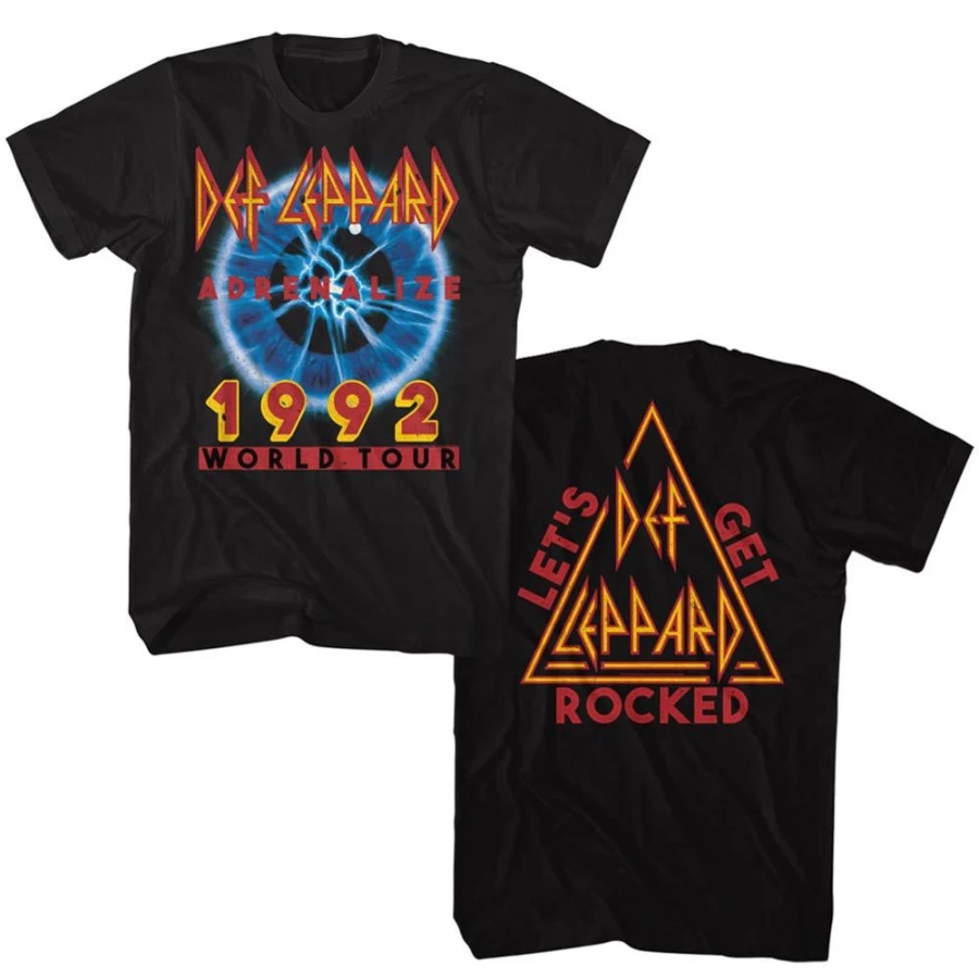 MeTV Custom Brands Def Leppard Adrenalize Tour Vintage Concert T-Shirt
