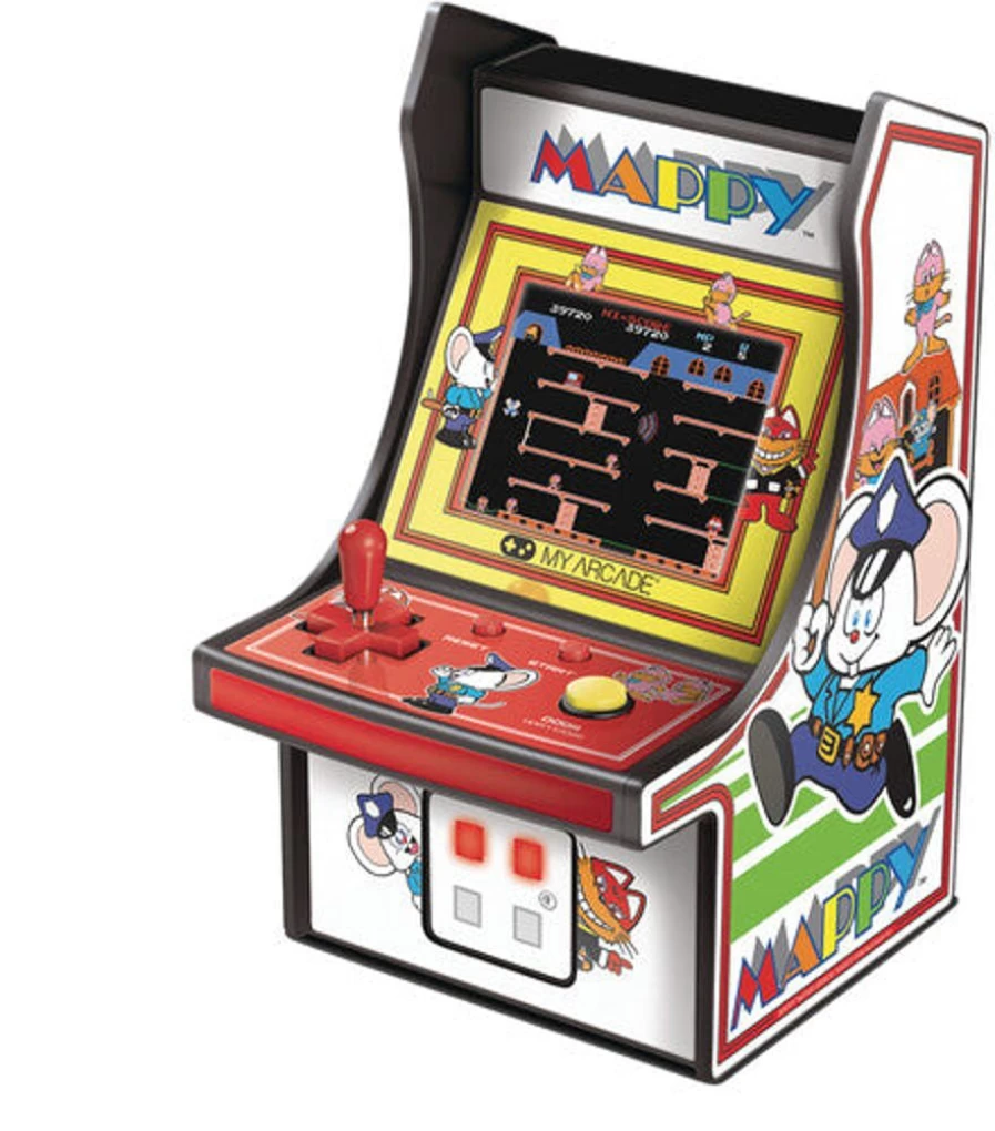 MeTV Entertainment Mappy Retro Arcade Machine - 6.75 Inch Portable Micro Player, Classic My Arcade DGUNL-3224 Game