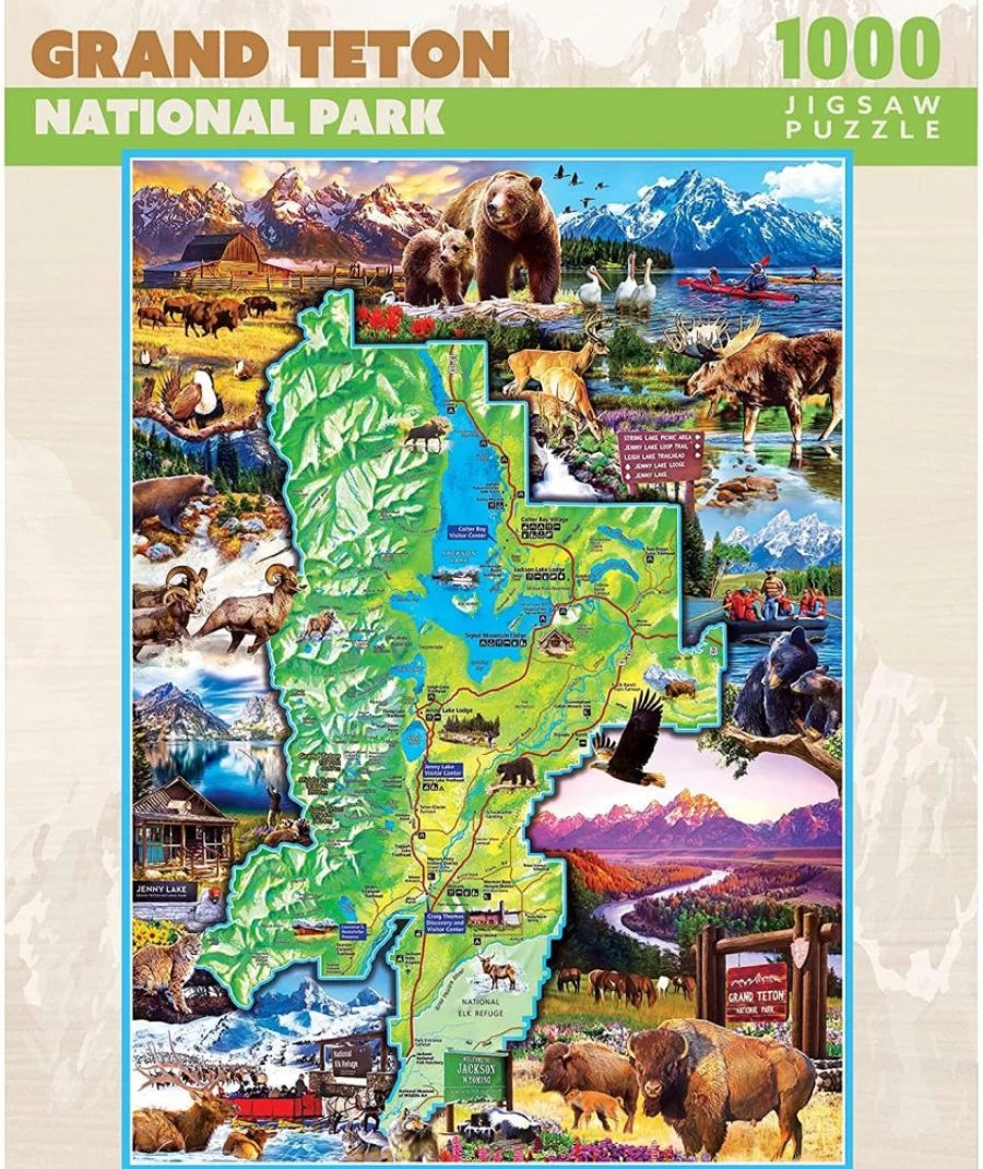 Toynk Grand Tetons National Park 1000-Piece Jigsaw Puzzle for Adults - Scenic Wilderness Challenge