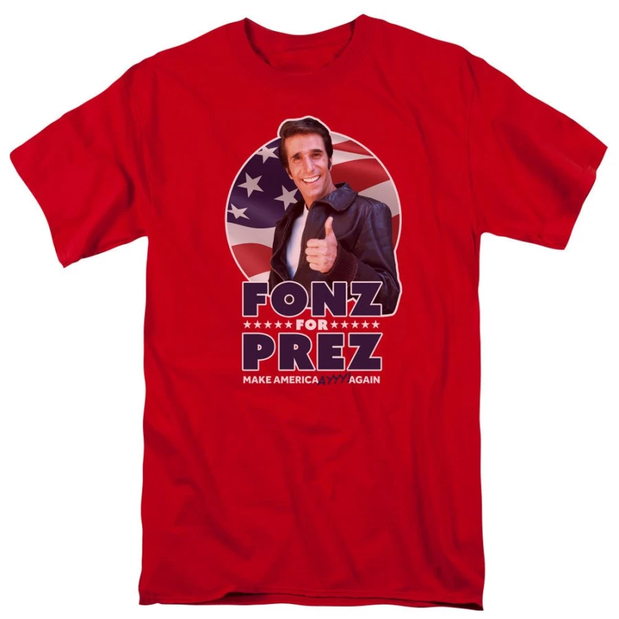 "MeTV Custom Classics Happy Days - Fonz For Prez Unisex T-Shirt"