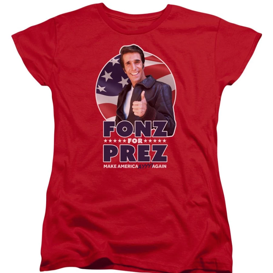"MeTV Custom Classics Happy Days - Fonz For Prez Unisex T-Shirt"