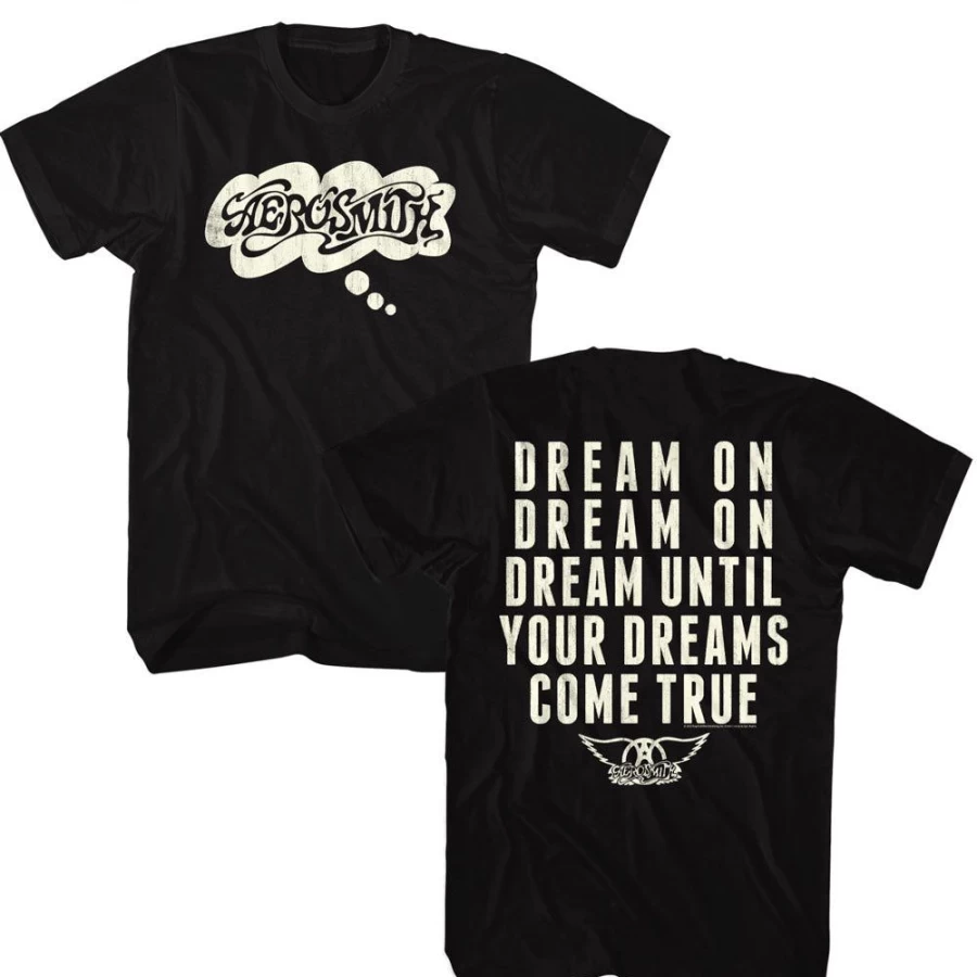 MeTV Custom Brands Aerosmith Dream On Cloud Graphic T-Shirt Vintage Rock Band Tee