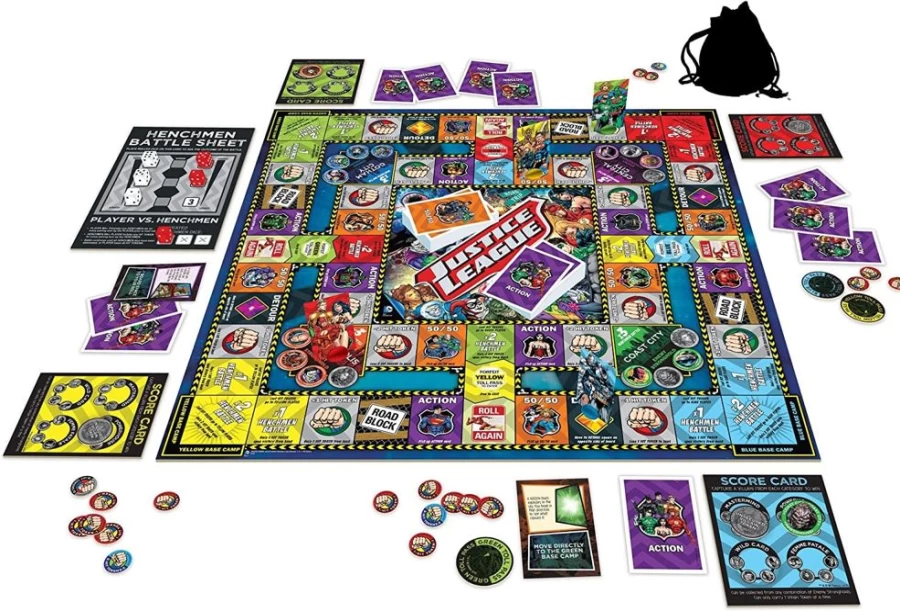 Toynk Justice League of America DC Comics Road Trip Adventure Board Game