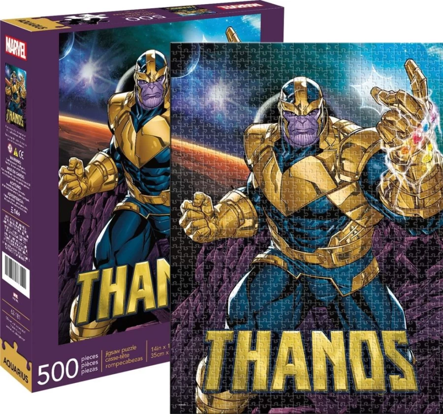 Toynk Marvel Thanos 500-Piece Jigsaw Puzzle for Adults & Kids – Collectible Avengers Infinity Gauntlet Puzzle