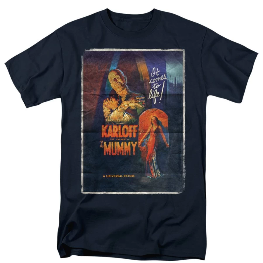 MeTV Custom Classics Universal Monsters The Mummy Blue One Sheet Movie Poster