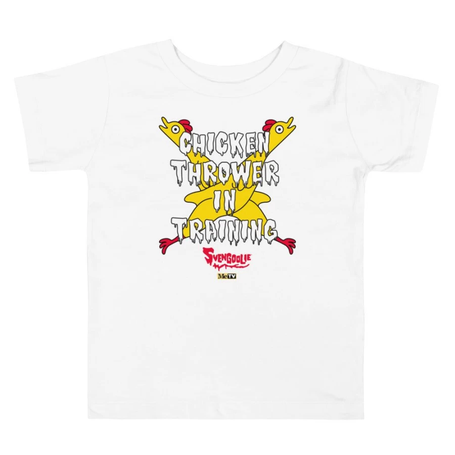 MeTV Svengoolie Chicken Thrower In Training Graphic T-Shirt - Official Merchandise